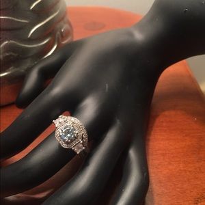 2 ct. Ice blue moissanite